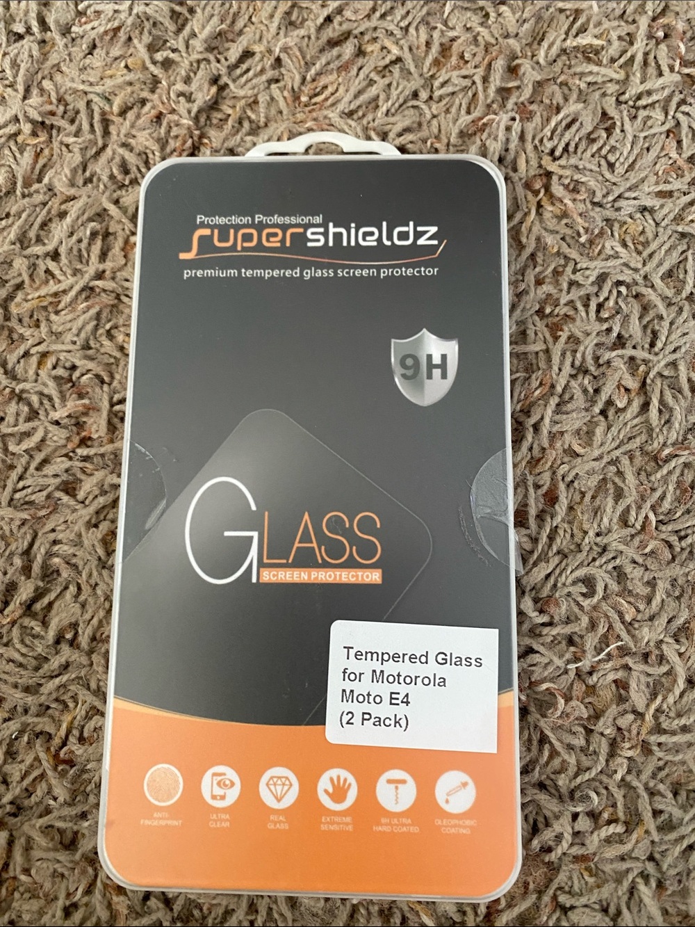 Tempered Glass Screen Protector for Motorola Moto E4 - Black (1 pack)